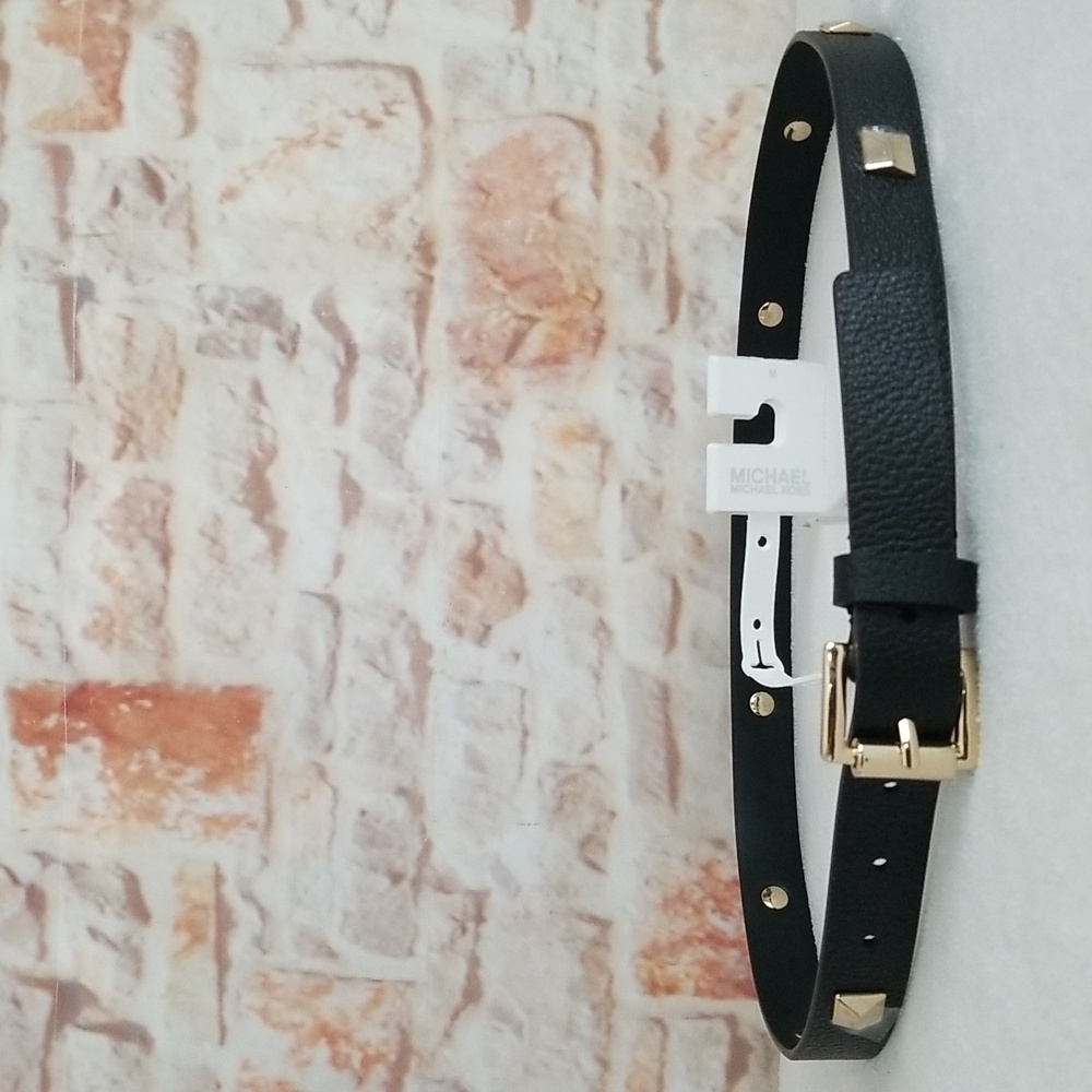 New Michael Kors Studded Leather Belt